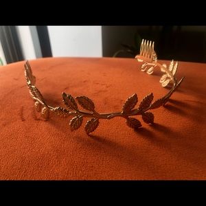 Gold Greek Leaf headband hairband crown